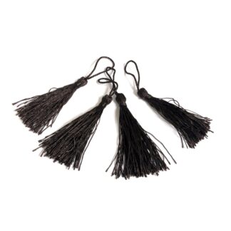 Dark brown tassels - length 130 mm - 4 pieces