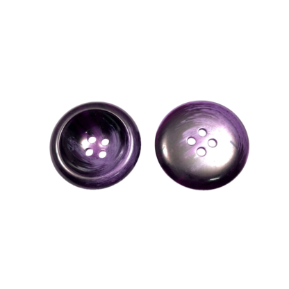 Round darkish purple plastic buttons - diametre 27 mm