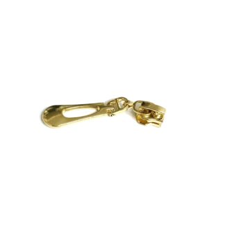 Golden metal zipper slider - size 4