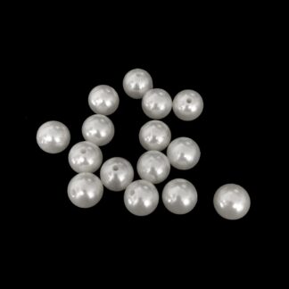 Pearly round cream white beads - diametre 5 mm - weight 50 g