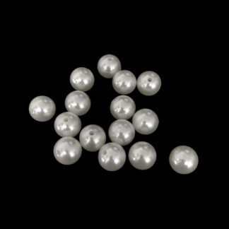 Pearly round cream white beads - diametre 10 mm - approximately 90 pieces