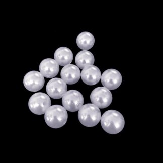 Pearly round white beads - diametre 10 mm - approximately 97 pieces