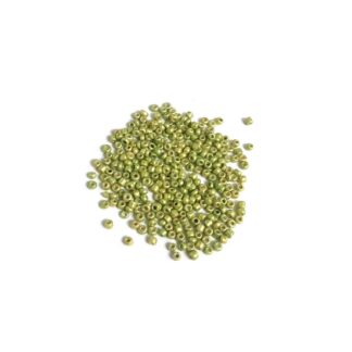 Round yellow green seed beads - size 2.3 mm - weight 50 g
