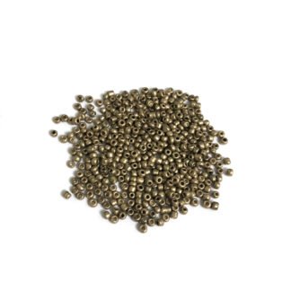 Round greenish golden brown seed beads - size 2.3 mm - weight 50 g