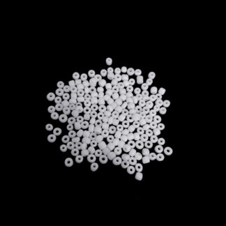 Round white seed beads - size 3 mm - weight 50 g
