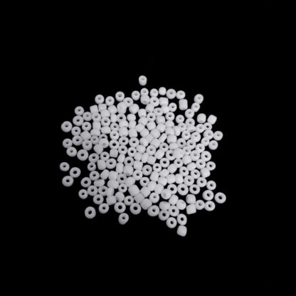 Round white seed beads - size 3 mm - weight 50 g