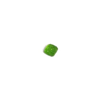 Flat-back square yellowish green with studs cabochons by piece - size 11 mm