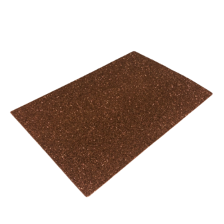 Sticky-back glittery brown EVA foam sheet by piece - size А4 - thickness 2 mm