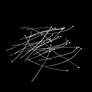 Ball head silvery cream white metal pins - length 50 mm - weight 3 g