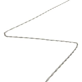 Silvery spiral metal chain by metre - diametre 1.5 mm