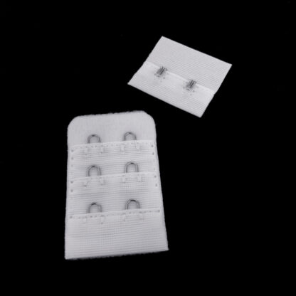 Two hook white bra extender - size 30 x 50 mm - 1 pair