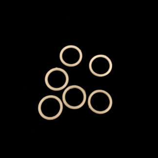 Bra strap adjustment beige plastic rings - diametre 13 mm - 6 pieces