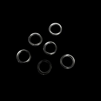 Bra strap adjustment transparent plastic rings - size 13 mm - 6 pieces