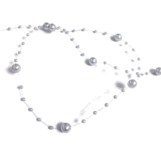 Bluish grey plastic beads string by metre - diametre 8 mm