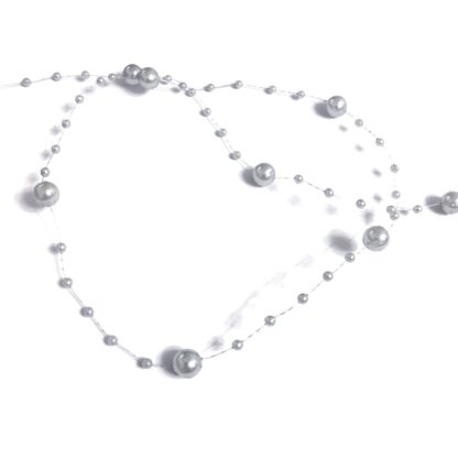 Bluish grey plastic beads string by metre - diametre 8 mm