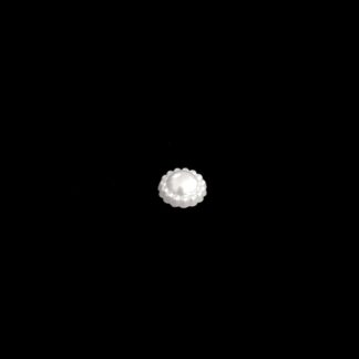 Pearly round white plastic cabochon by piece - diametre 13 mm