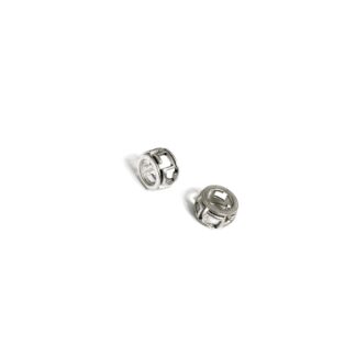 Silvery metal round filigree beads - diametre 13 mm