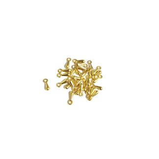 Golden metal chain end - size 7.5 mm - 30 pieces