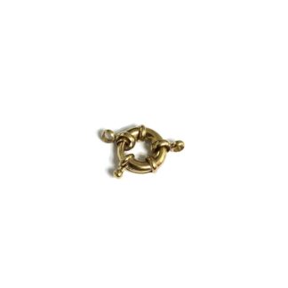Golden ring spring clasp - diametre 17 mm