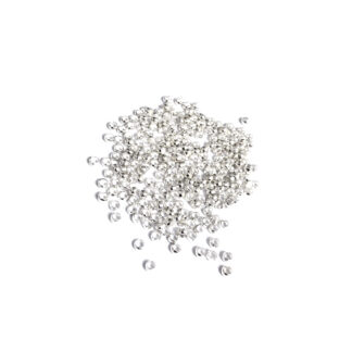 Silvery white metal crimp beads - diametre 2.5 mm - weight 5 g