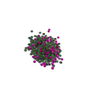 Faceted round flat-back pink hot fix rhinestones - diametre 2 mm - weight 50 g
