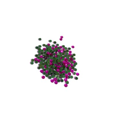 Faceted round flat-back pink hot fix rhinestones - diametre 2 mm - weight 50 g