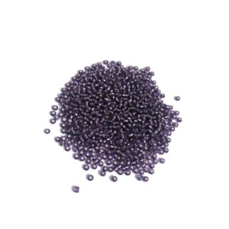 Silvery greyish dark purple seed beads - size 3 mm - weight 50 g