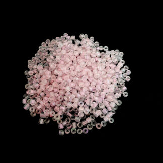 Light pink round glass seed beads - size 2.5 mm - weight 50 g