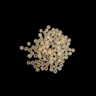Round cream yellow seed beads - size 4 mm - weight 50 g