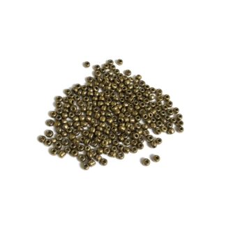 Round golden brown seed beads - size 2.5 mm - weight 50 g