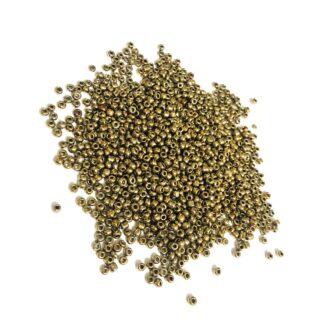 Round golden brown seed beads - size 2.5 mm - weight 50 g