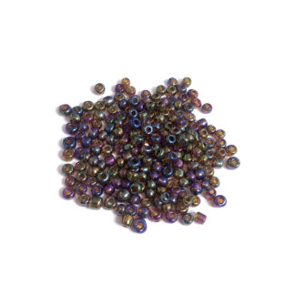 Iridescent round seed beads - size 3.5 mm - weight 50 g