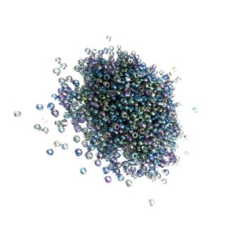 Iridescent round seed beads - size 3 mm - weight 29 g