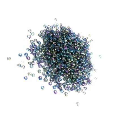 Iridescent round seed beads - size 3 mm - weight 29 g