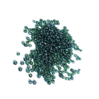 Pearly round dark green seed beads - size 2.5 mm - weight 50 g