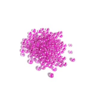 Pink round glass seed beads - diametre 4 mm - weight 50 g