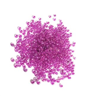 Round bluish pink glass seed beads - size 2.7 mm - weight 50 g