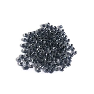 Round greyish blue seed beads - size 3.5 mm - weight 50 g