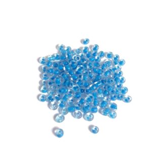 Round blue seed beads - size 4 mm - weight 50 g