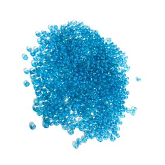Round blue glass seed beads - size 2.5 mm - weight 50 g