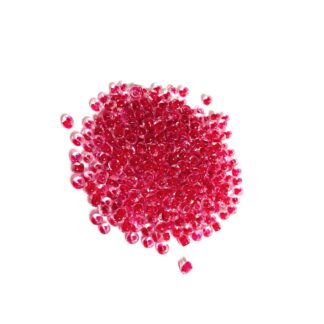 Red round seed beads - size 3 mm - weight 50 g