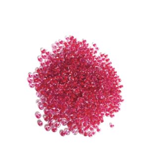 Red round seed beads - size 2.5 mm - weight 50 g