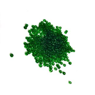 Round dark green seed beads - size 3.5 mm - weight 50 g