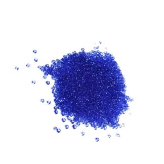 Round blue seed beads - size 2.5 mm - weight 50 g