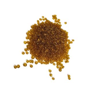Round yellow brown seed beads - size 3 mm - weight 50 g