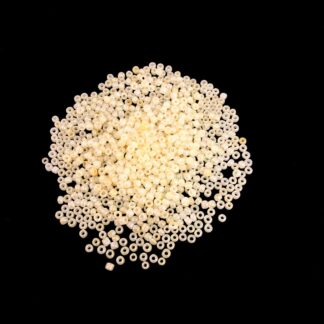 Round cream yellow seed beads - size 3 mm - weight 50 g