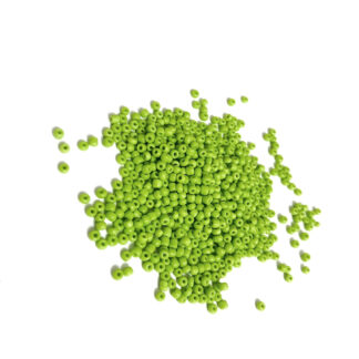 Round yellowish light green seed beads - size 3 mm - weight 50 g