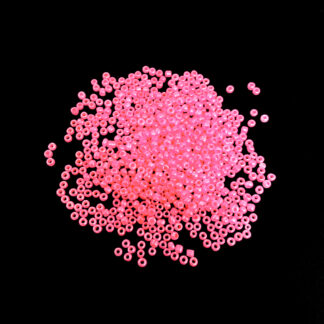 Light pink shiny round glass seed beads - size 2.5 mm - weight 50 g