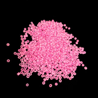 Shiny light pink round seed beads - size 2.5 mm - weight 50 g
