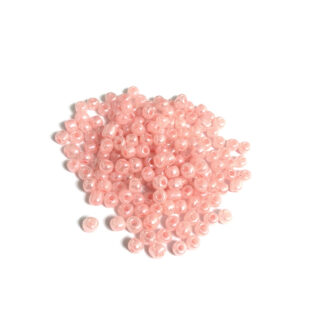 Cream pink round seed beads - size 5 mm - weight 50 g